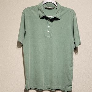 Travis Mathew Short Sleeve Polo Golf Shirt Size Medium Light Green.